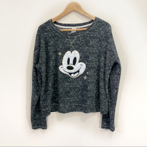 Disney Other - Disney Fleece Grey Longsleeve Pyjamas Top Sz Large